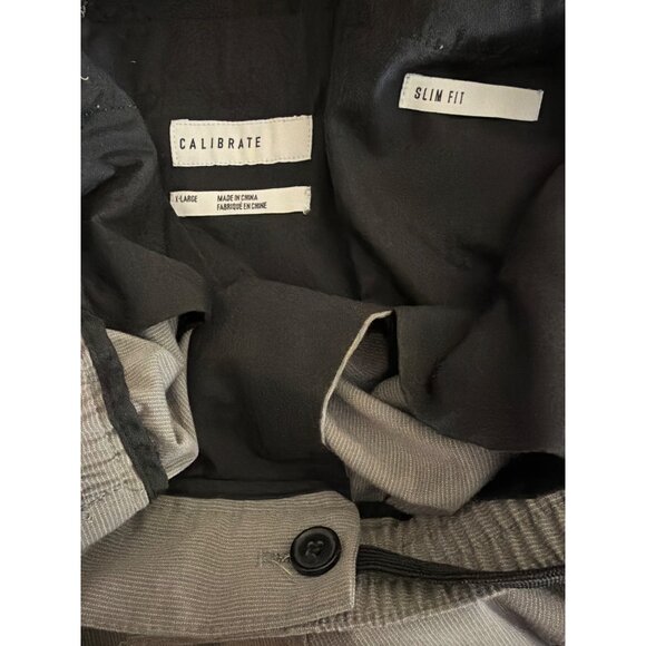 Calibrate Mens Slim Fit Gray Pants Elastic Waist Size XL - Picture 3 of 3